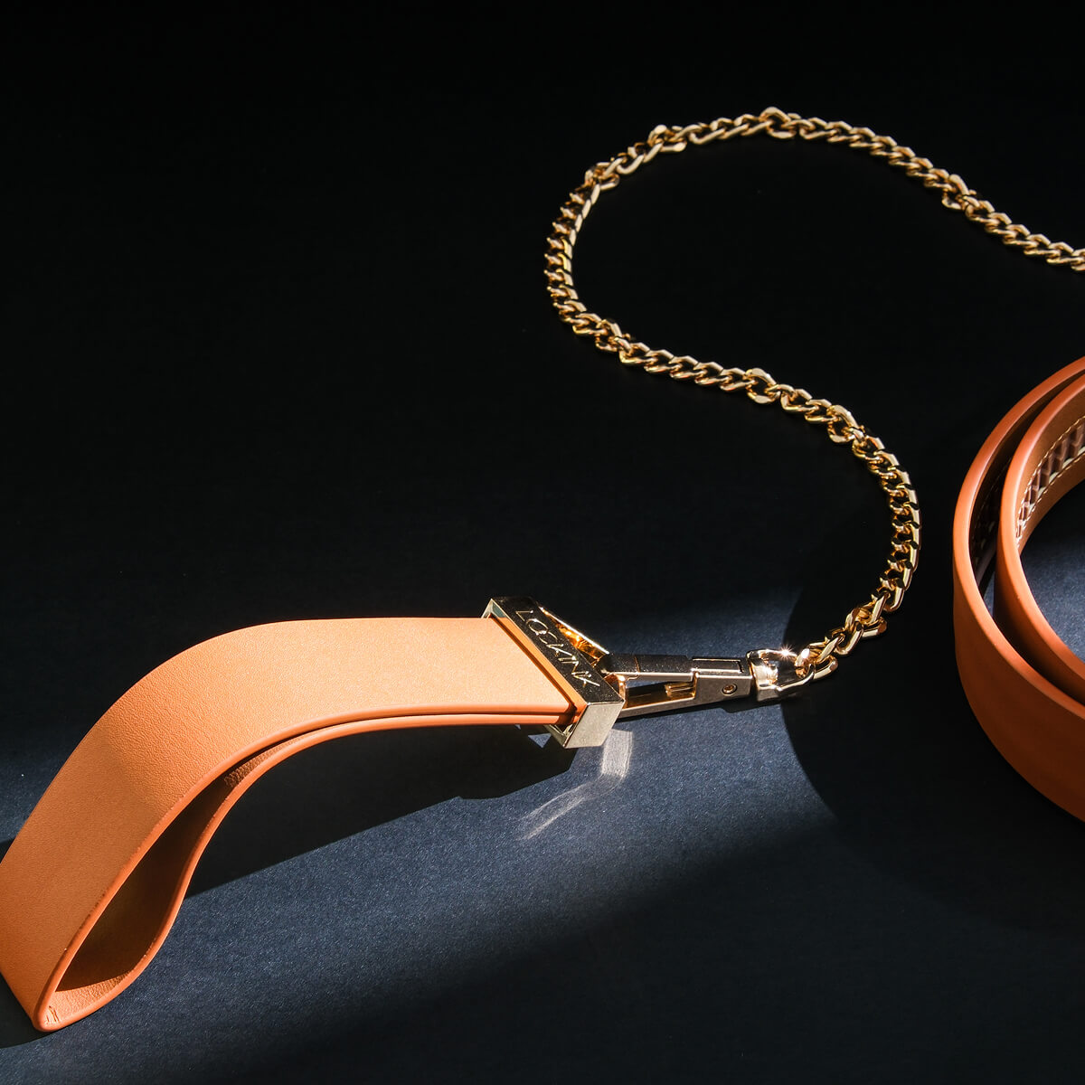 Tied collar with leash set